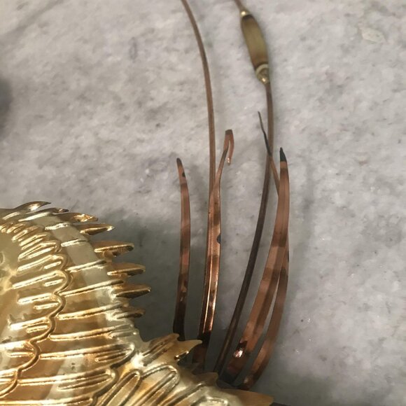 Vintage Swan Wall Art Pair MCM Tin Wood Reed Cattail Lake Decor Mid Century - Picture 6 of 16